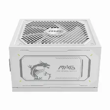 Fuente De Poder Msi Mag A1000gl Pcie5 White 1000 W, Atx 3.1, 80 Plus Gold, Fully-modular, Blanco